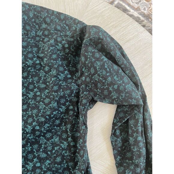 Men’s CONSEQUENCE Floral Paisley Leafy Button Up Dress Shirt Size Large - Picture 8 of 8